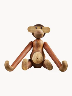 Oggetto decorativo in legno di teak fatto a mano Monkey