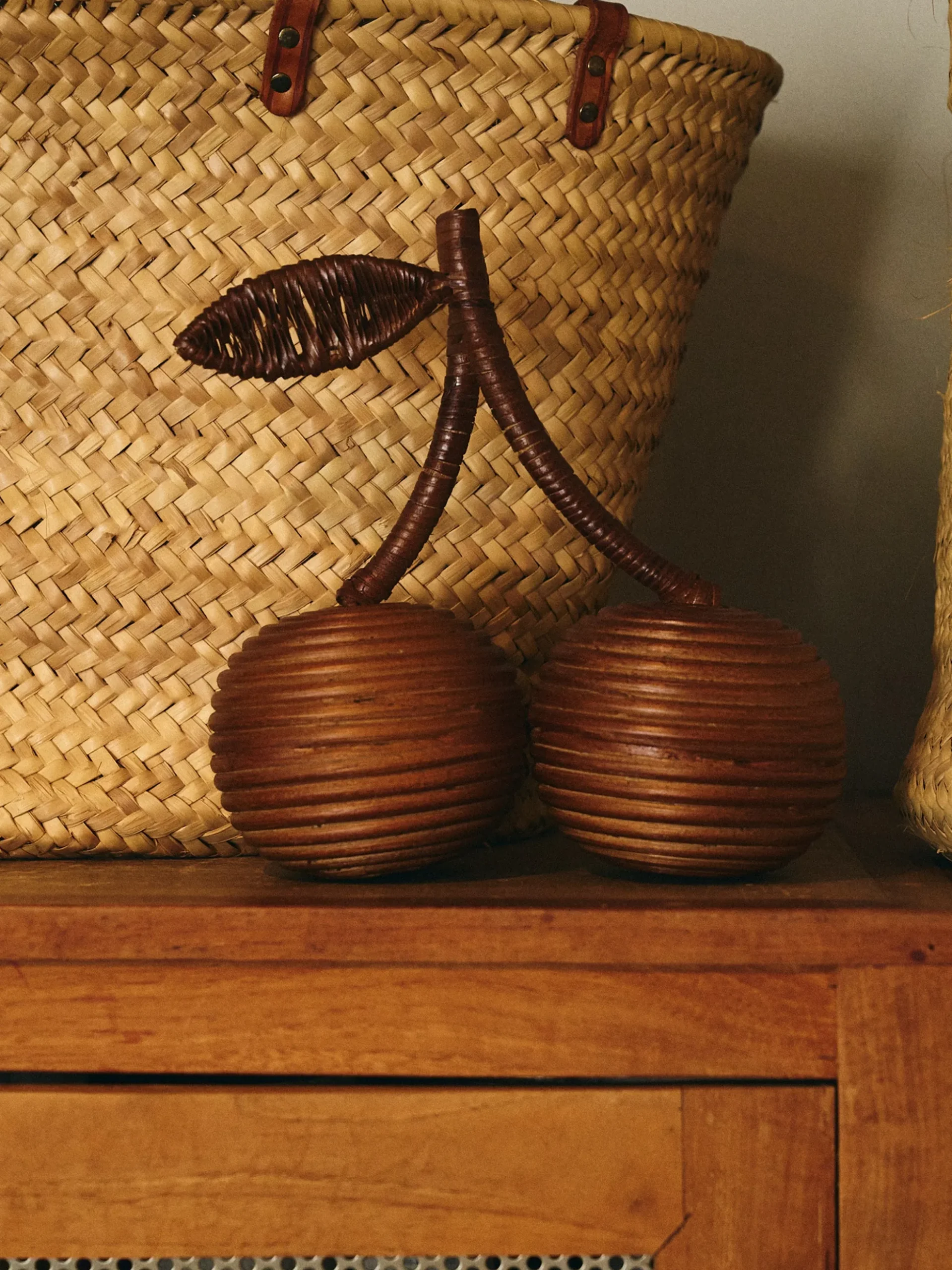 Oggetto decorativo in rattan fatto a mano Cherry
