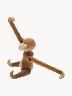 Oggetto decorativo di design in legno di teak Monkey, alt. 10 cm