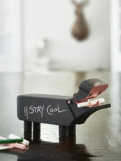 Oggetto decorativo in legno di faggio Hippo