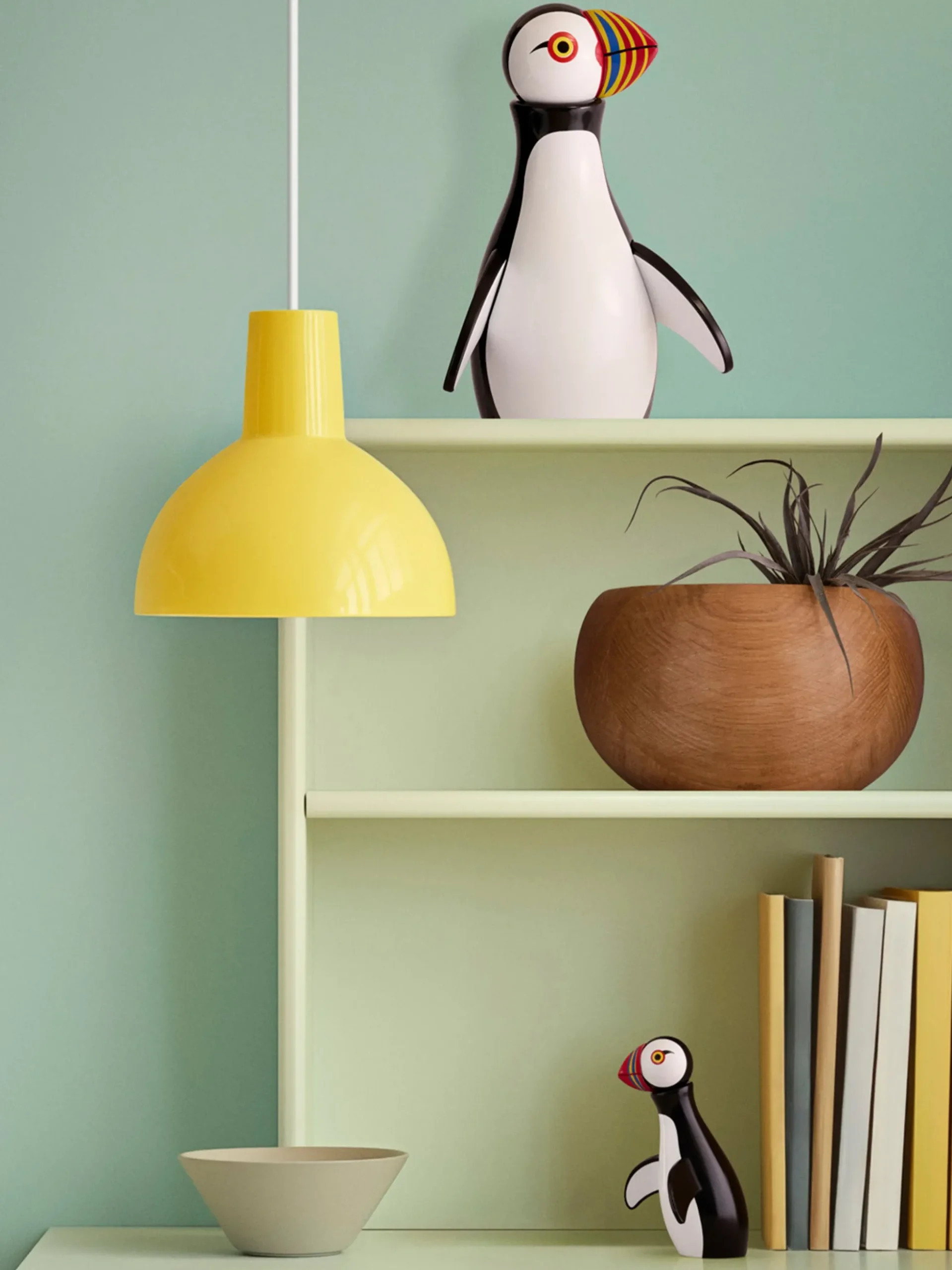 Oggetto decorativo in legno di faggio Puffin