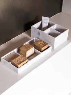 Organizer cosmetici effetto marmo Karla