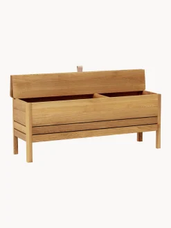 Panca in legno di quercia con vano contenitore A Line