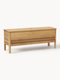 Panca in legno di quercia con vano contenitore A Line