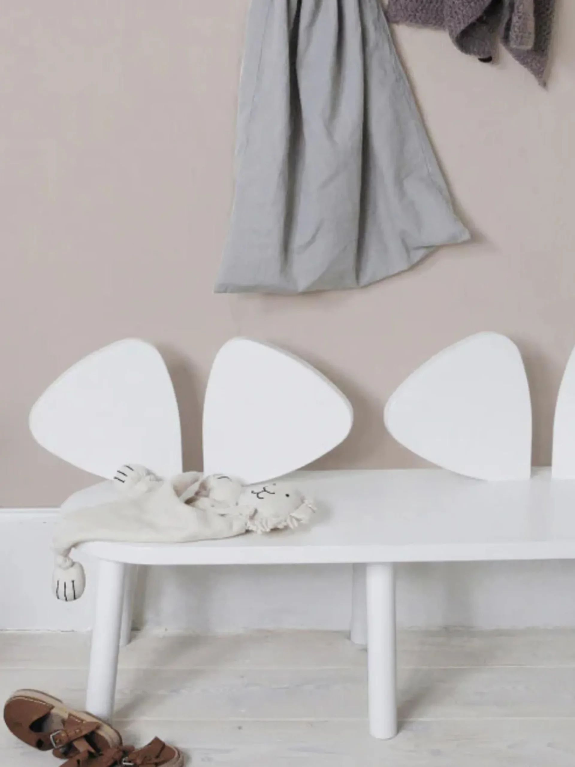 Panca per bambini in legno Mouse