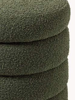 Panca piccola imbottita in bouclé con vano contenitore Alto