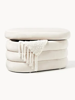 Panca piccola imbottita in velluto con vano contenitore Alto