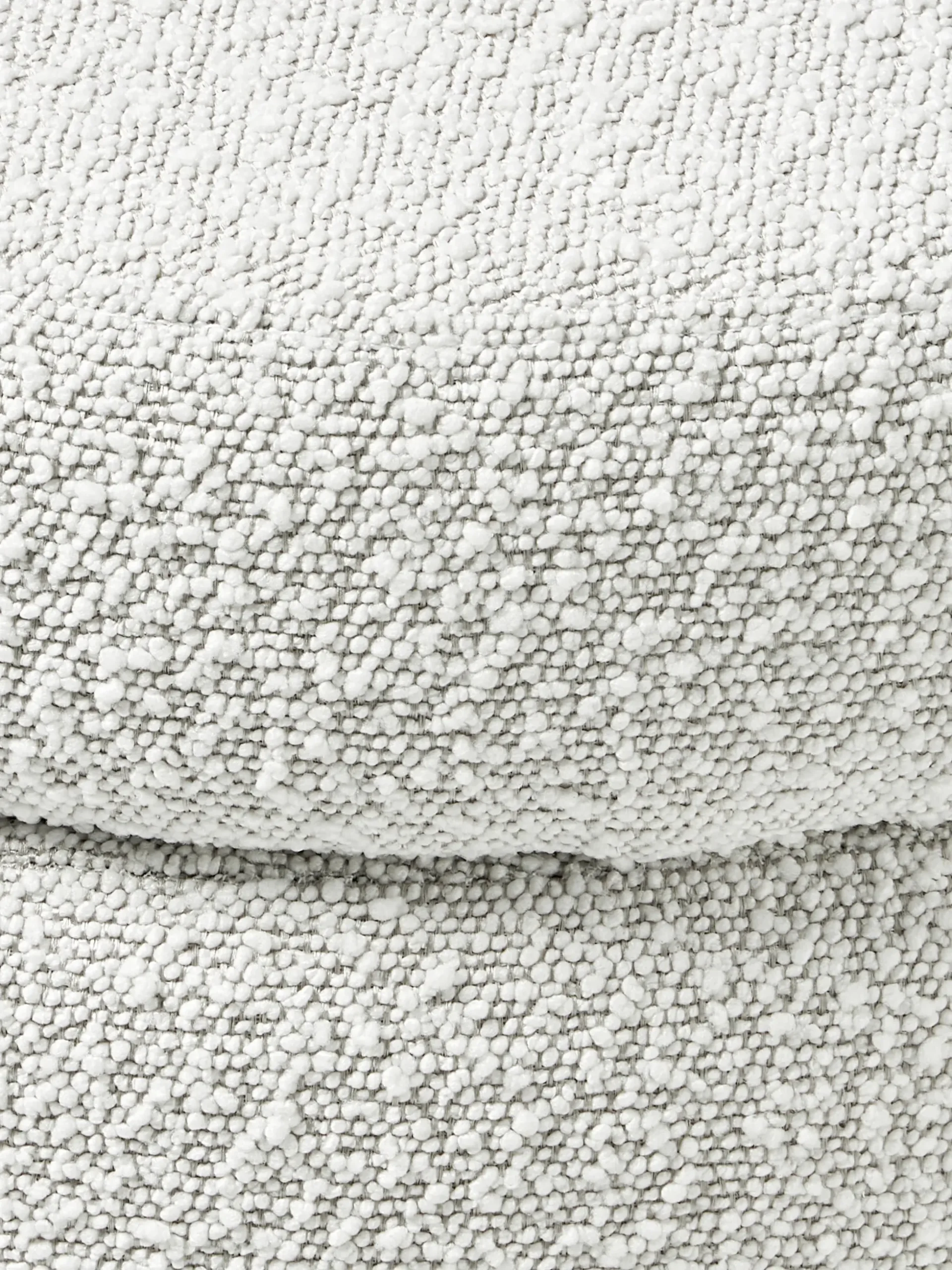 Panca piccola imbottita in bouclé con vano contenitore Alto