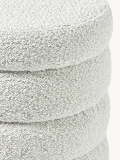 Panca piccola imbottita in bouclé con vano contenitore Alto