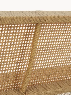 Panca da giardino con intreccio in plastica effetto legno Palina