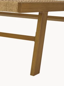 Panca da giardino con intreccio in plastica effetto legno Palina
