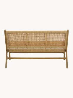 Panca da giardino con intreccio in plastica effetto legno Palina