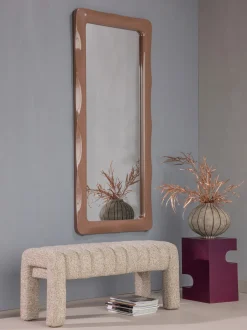 Panca imbottita in bouclé Frex