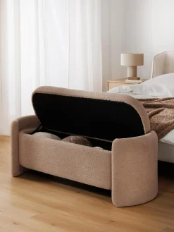 Panca imbottita in teddy con contenitore Benji
