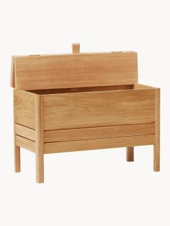 Panca in legno di quercia con vano contenitore A Line