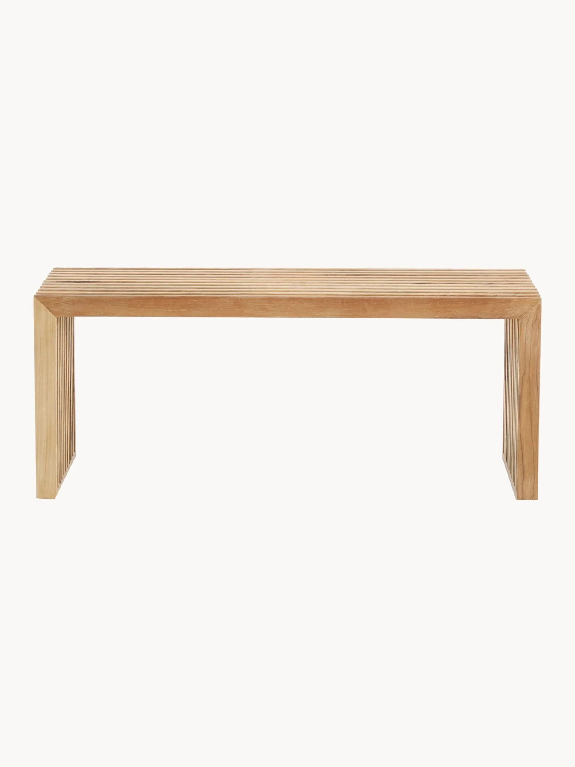Panca in legno di teak fatta a mano Rib