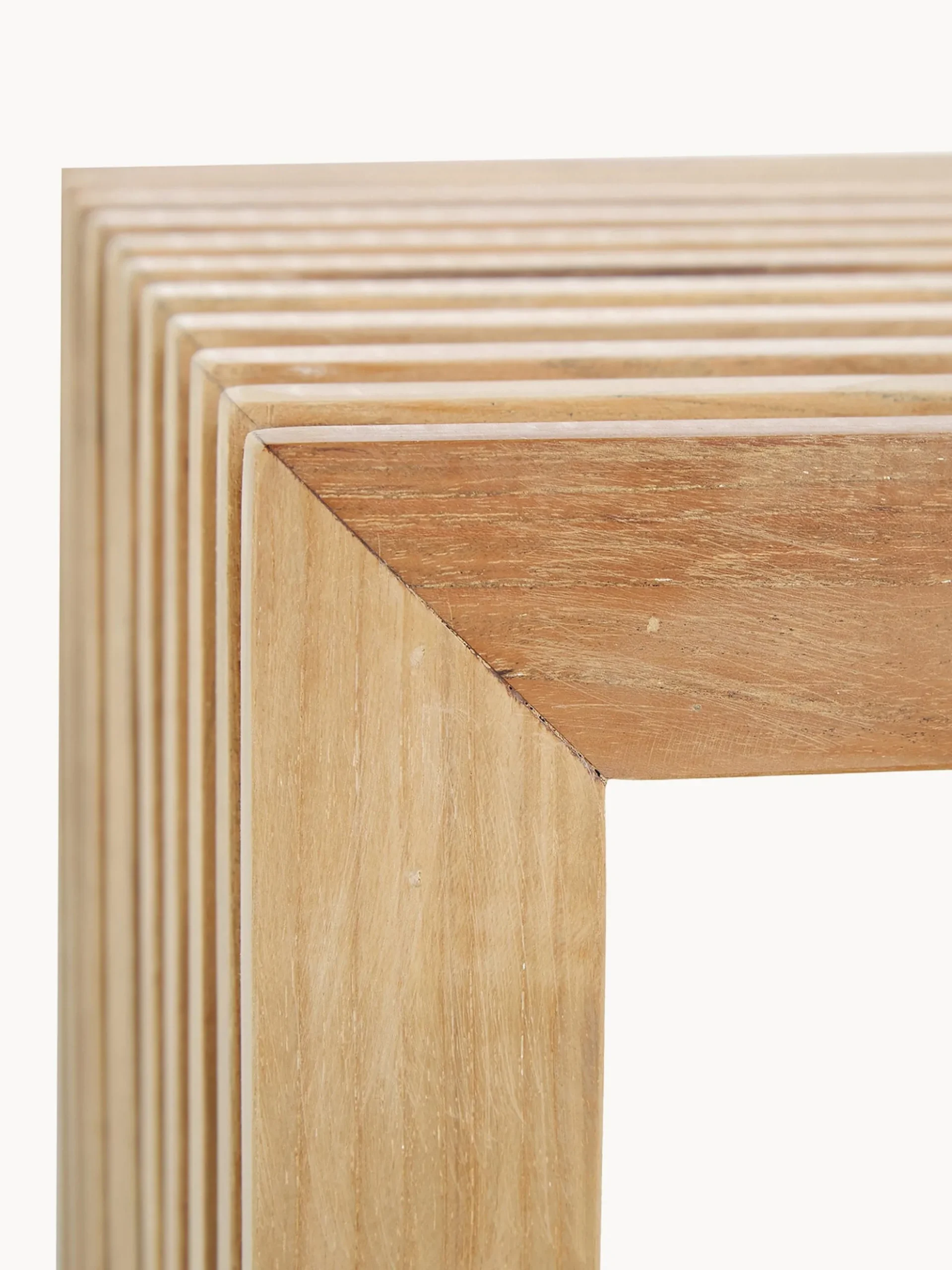 Panca in legno di teak fatta a mano Rib