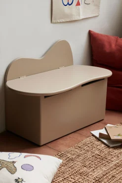 Panca per bambini in legno con vano contenitore Slope