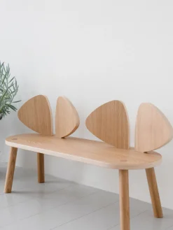 Panca per bambini in legno Mouse