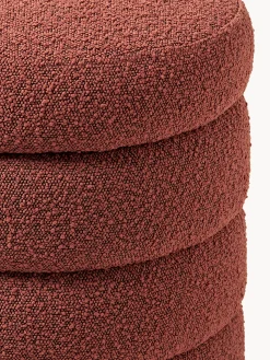 Panca piccola imbottita in bouclé con vano contenitore Alto