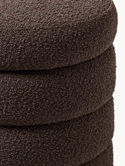 Panca piccola imbottita in bouclé con vano contenitore Alto