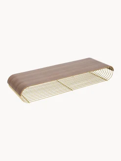 Pannello in legno di noce per mensola da parete Curva