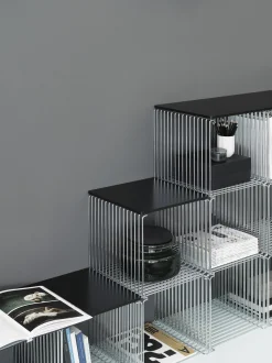 Pannello superiore per sistema di scaffali modulari Panton Wire Single, larg. 35 cm
