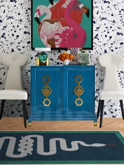 Passatoia a pelo corto lavabile Venom by Jonathan Adler
