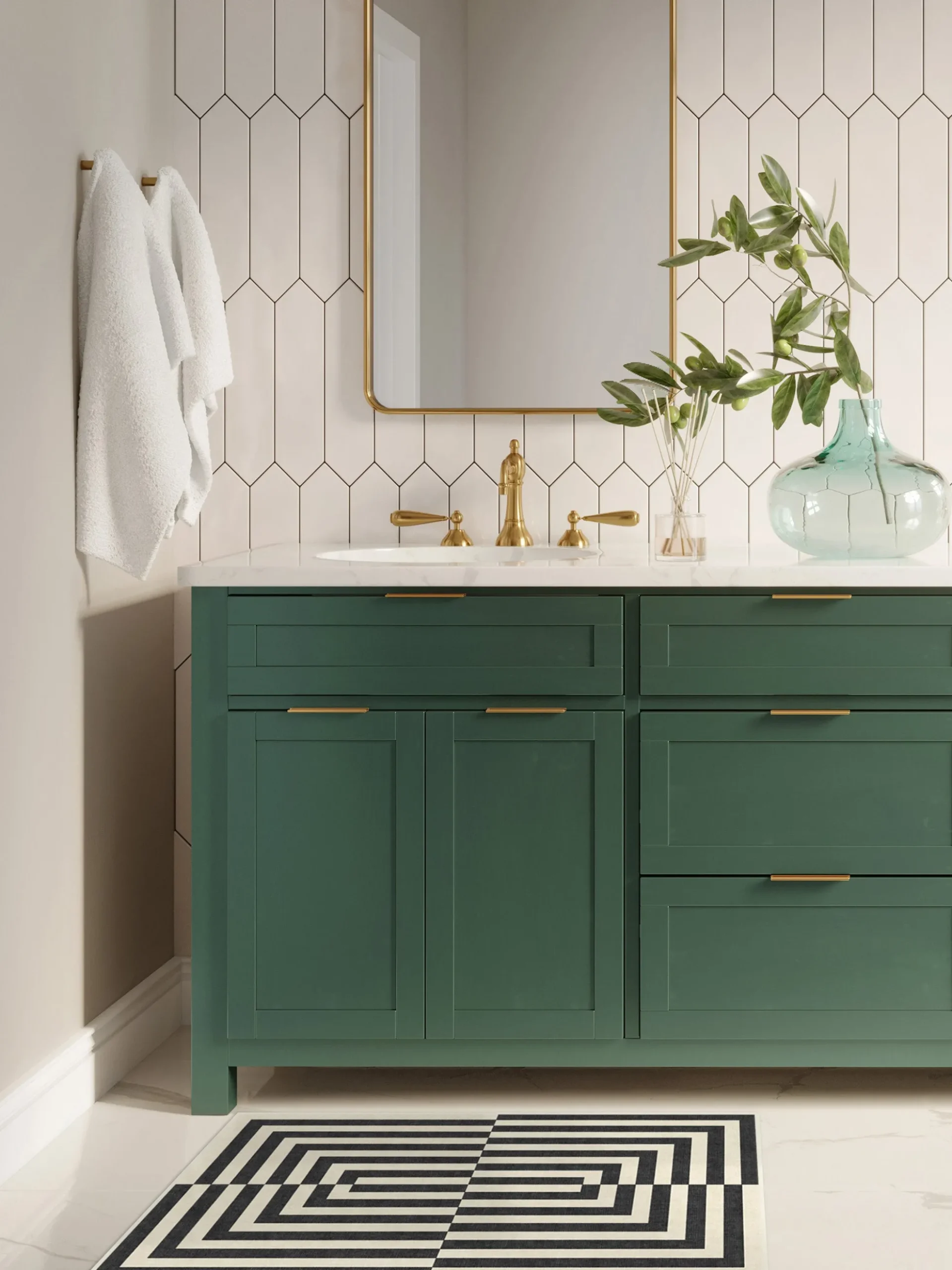 Passatoia a pelo corto lavabile Op Art by Jonathan Adler