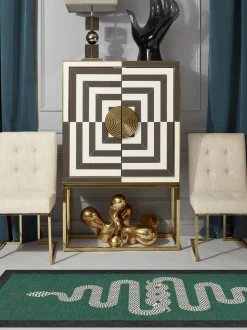 Passatoia a pelo corto lavabile Venom by Jonathan Adler