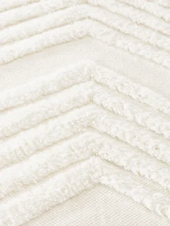 Passatoia in cotone tessuta a mano con struttura in rilievo Ziggy