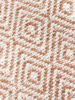 Passatoia da esterno tessuta a mano con motivo a rombi vintage Rika