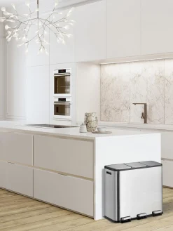 Pattumiera con funzione pedale EcoCasa, 3 x 15 L