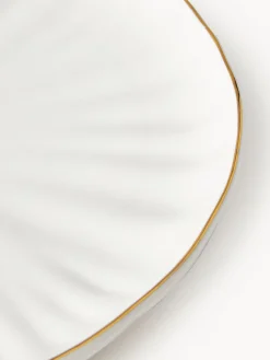 Piatti colazione in porcellana con rilievo Sali 2 pz