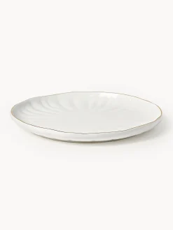 Piatti colazione in porcellana con rilievo Sali 2 pz