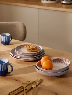 Piatti da colazione fatti a mano con smalto reattivo Vinci 4 pz