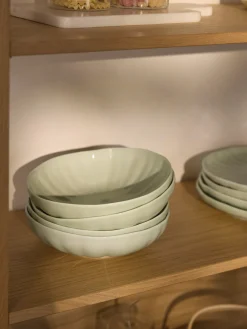Piatti fondi in porcellana con rilievo Sali 4 pz