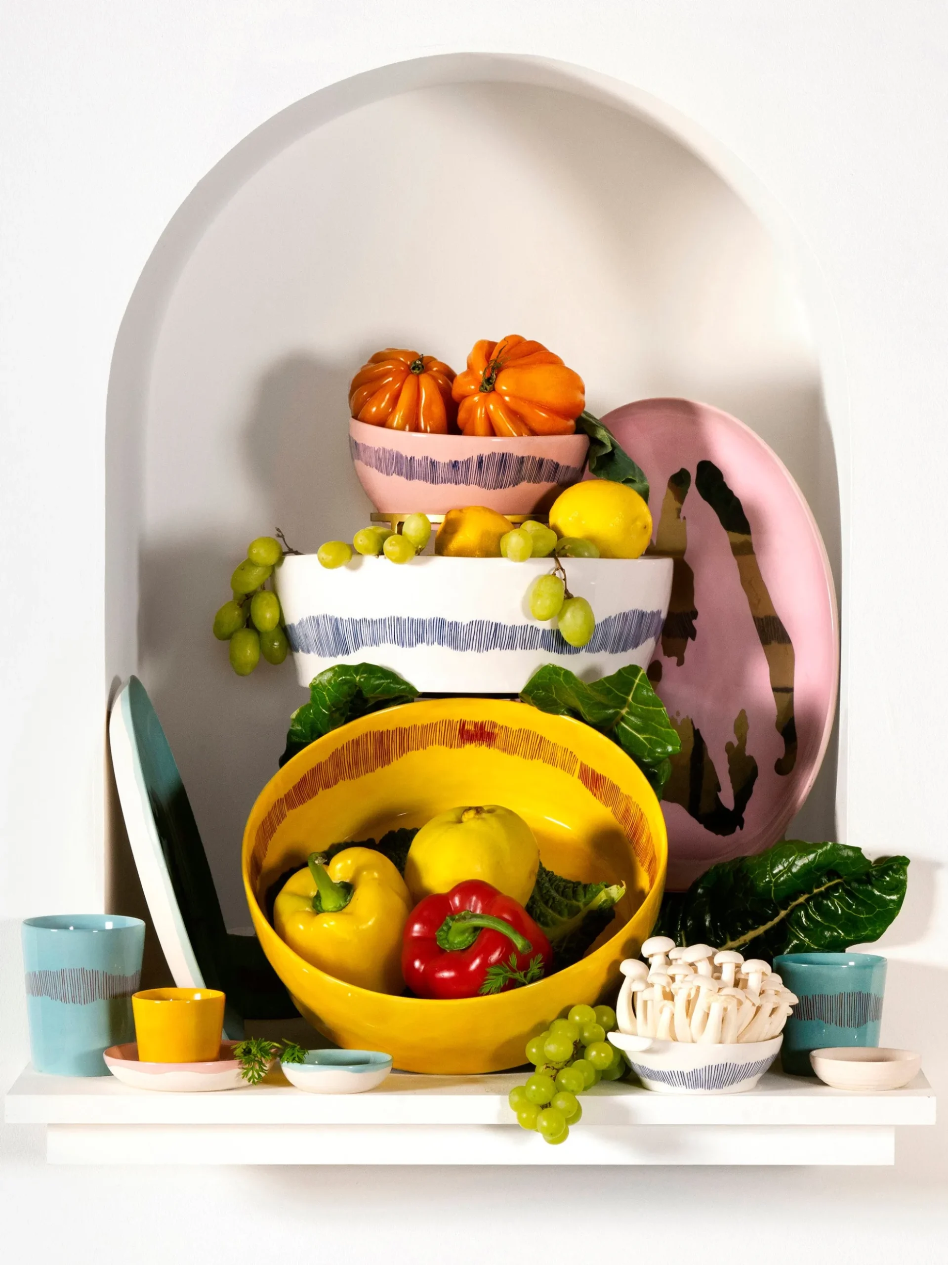 Piatti piani con smalto reattivo Feast 2 pz