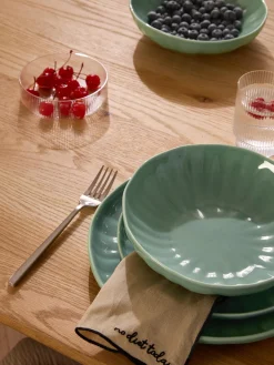 Piatti piani in porcellana con rilievo Sali 4 pz