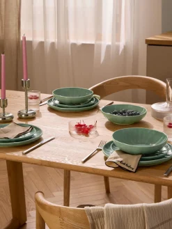 Piatti piani in porcellana con rilievo Sali 4 pz