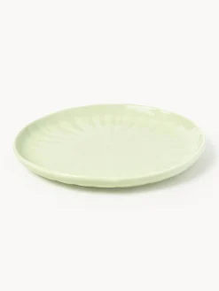 Piatti piani in porcellana con rilievo Sali 4 pz