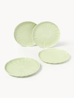 Piatti da colazione in porcellana con rilievo Sali 4 pz