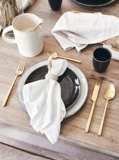 Piattini da dessert fatto a mano Nordic Coal 4 pz