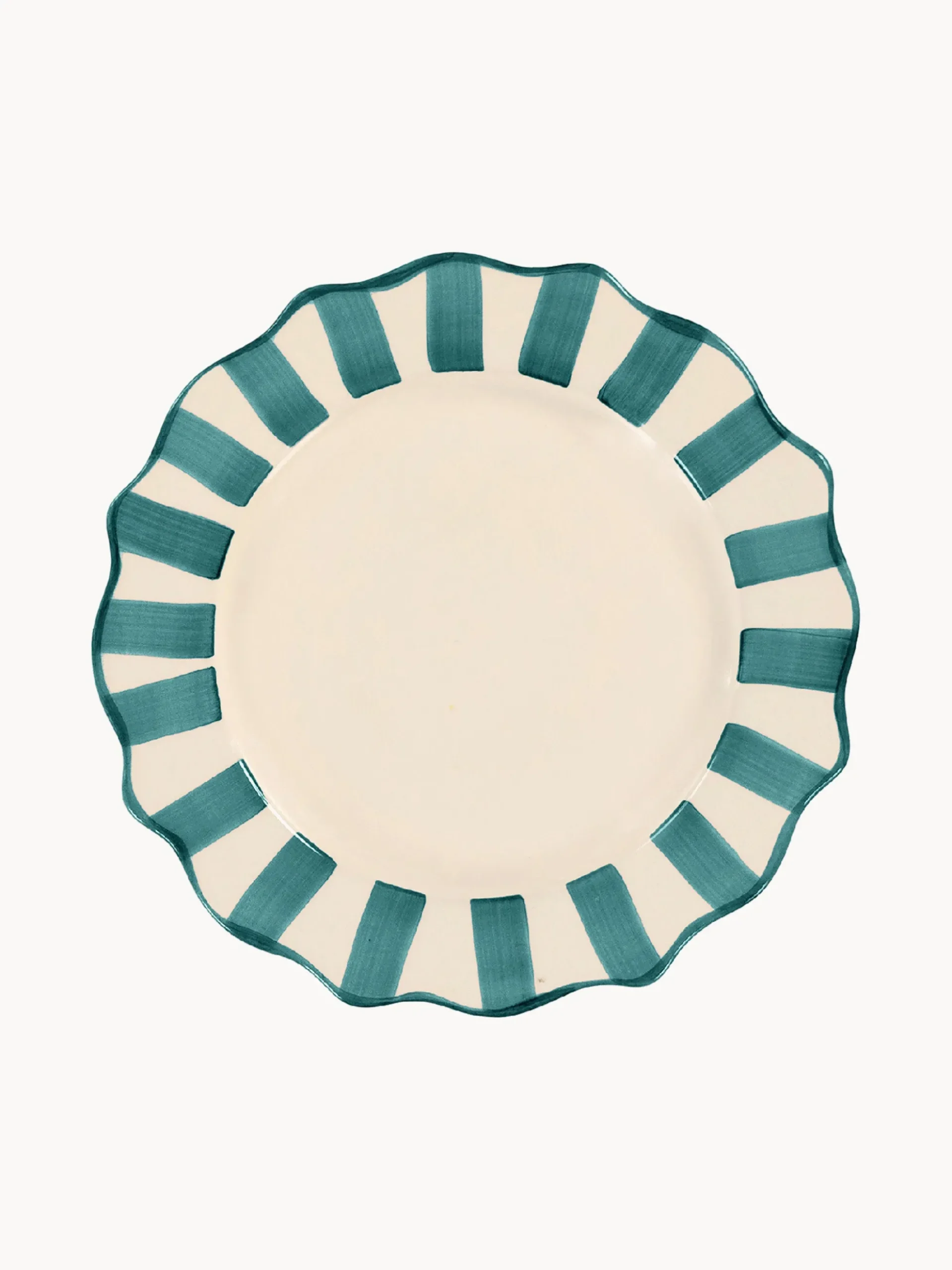 Piatto da colazione dipinto a mano Scalloped