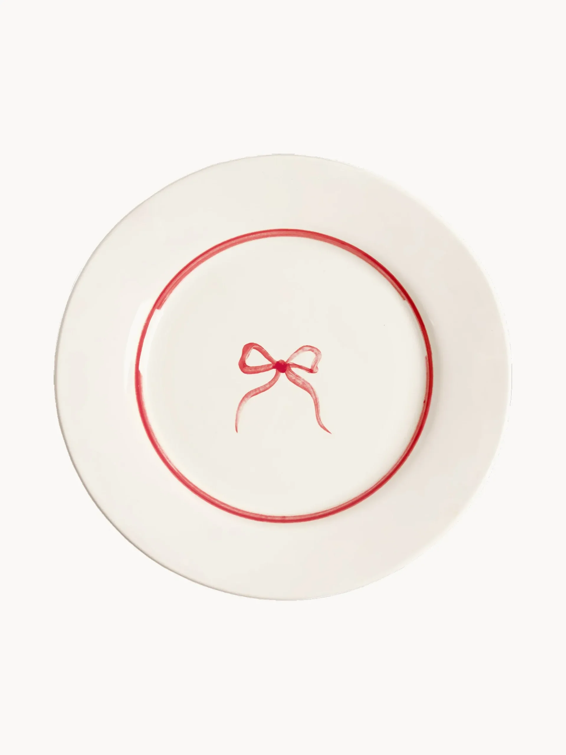 Piatto da colazione dipinto a mano Bow