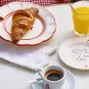 Piatto da dessert dipinto a mano Bird