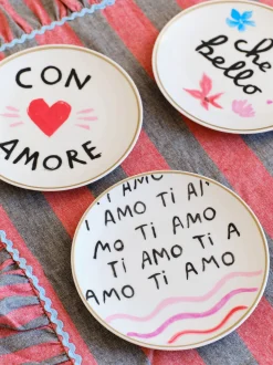 Piatto da dessert fatto a mano Con Amore