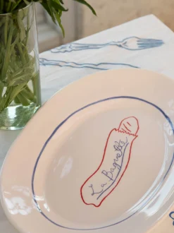 Piatto da portata dipinto a mano Picnic