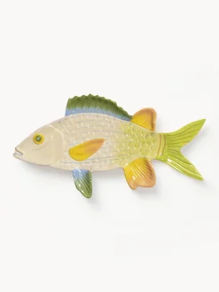Piatto da portata in dolomite dipinto a mano Fish