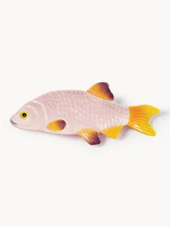 Piatto da portata in dolomite dipinto a mano Fish